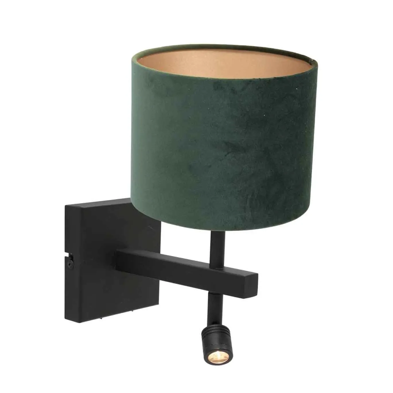 Steinhauer Wandlamp Stang met Leeslamp Velours Groen