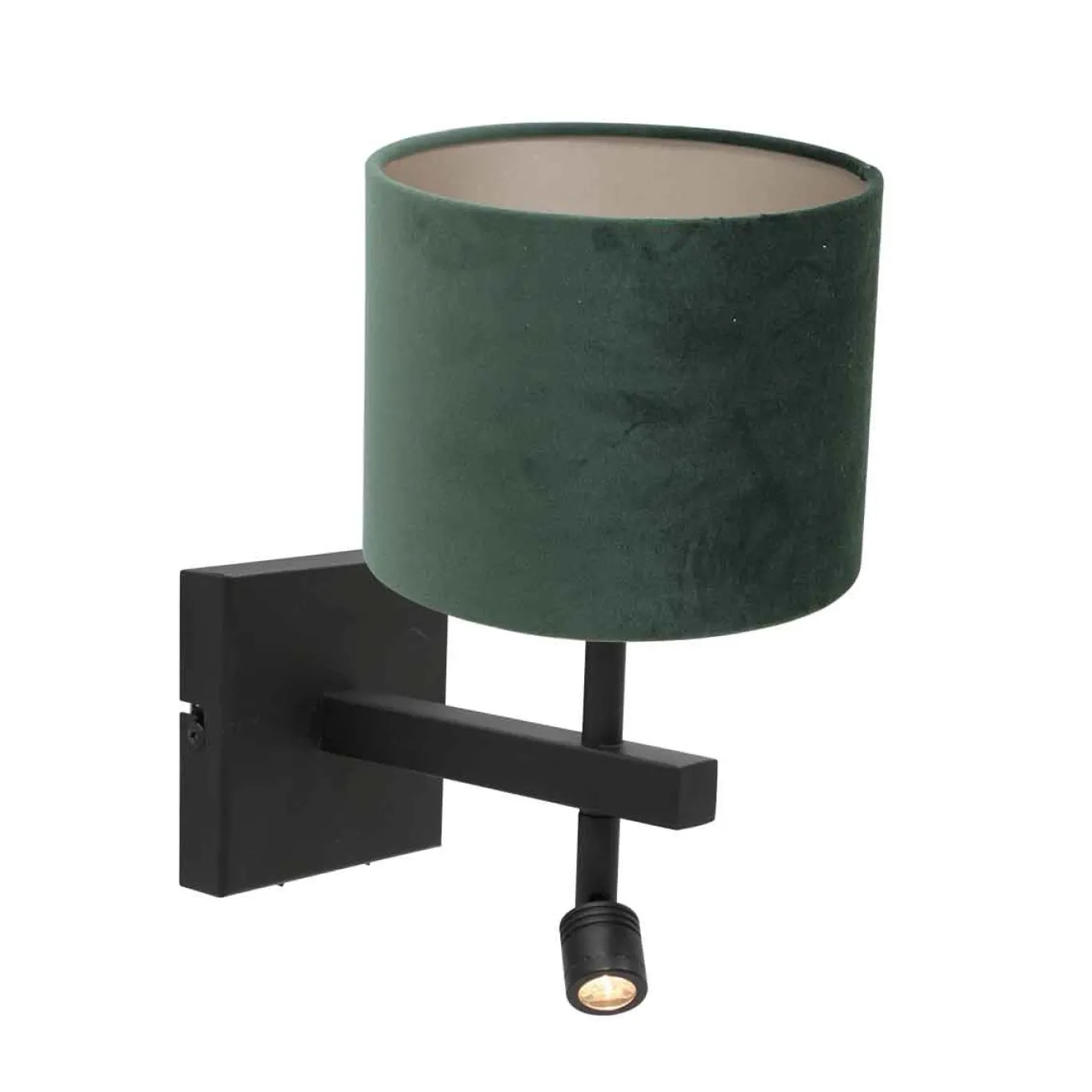 Steinhauer Wandlamp Stang met Leeslamp Velours Groen