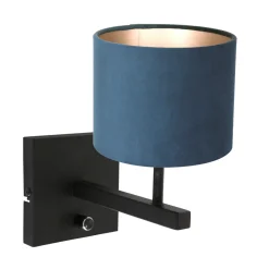 Steinhauer Wandlamp Stang Velours Blauw