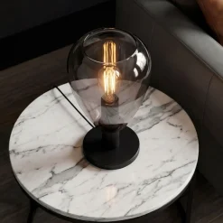 Tafellamp Anita 1-Lichts Smoke Glas - Giga Meubel
