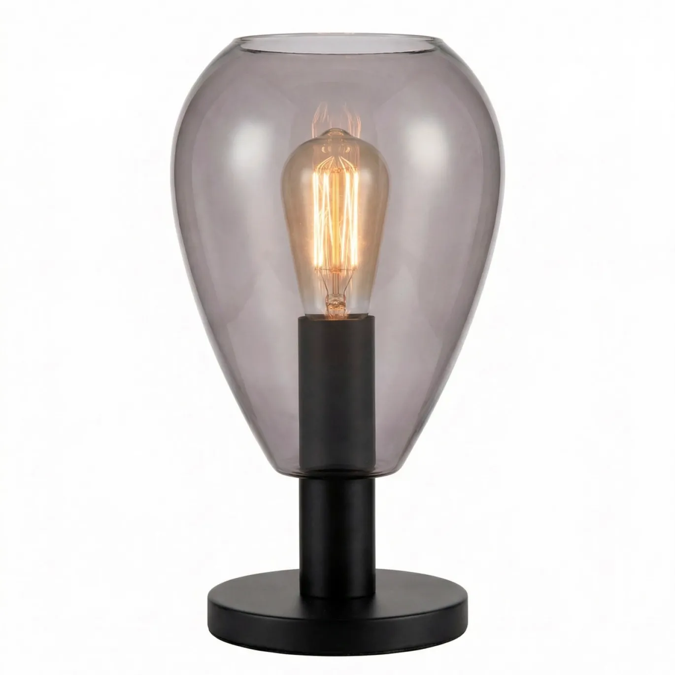 Tafellamp Anita 1-Lichts Smoke Glas - Giga Meubel