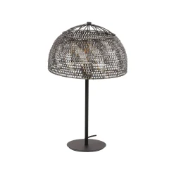 Tafellamp Armor Open Zwart/Bruin Ø35cm - Giga Meubel