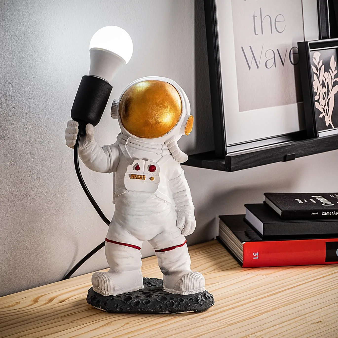 Tafellamp Astronaut Wit/Goud