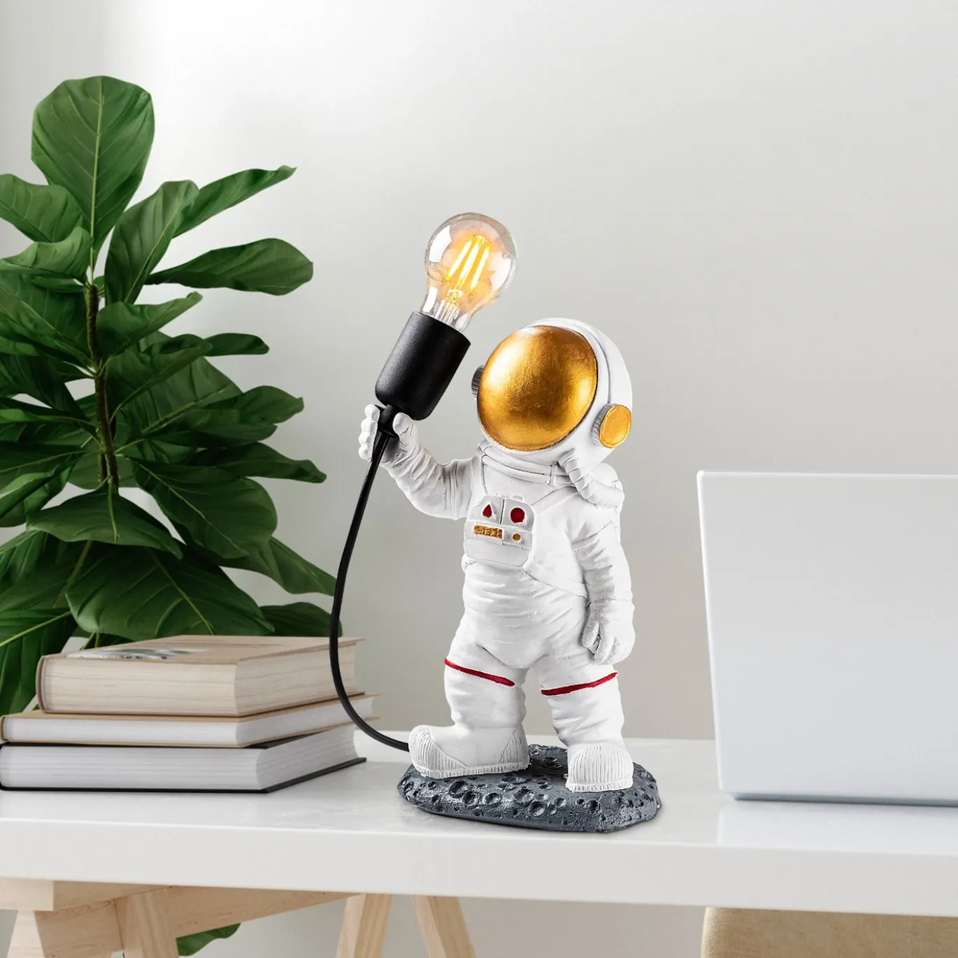 Tafellamp Astronaut Wit/Goud