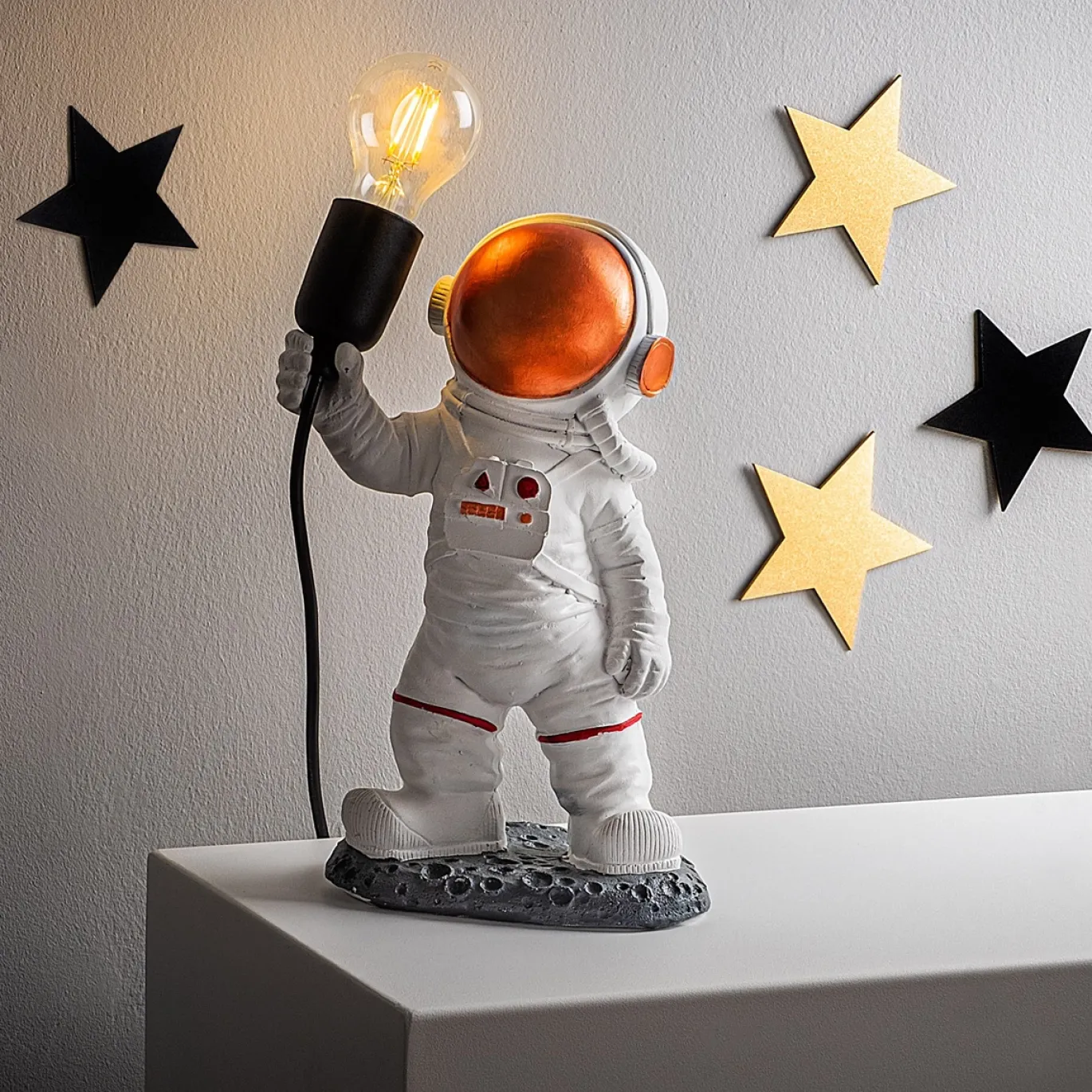 Tafellamp Astronaut Wit/Koper