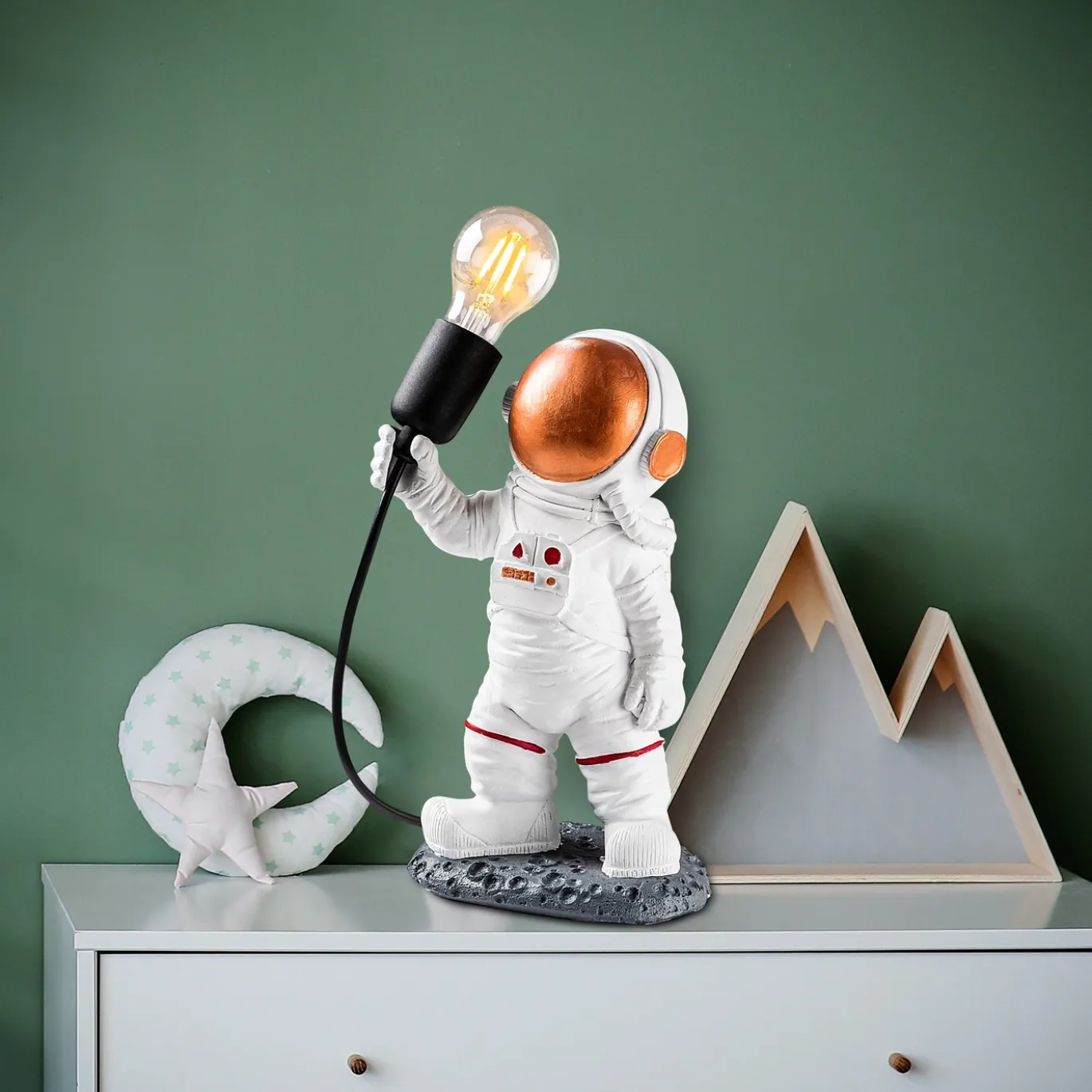 Tafellamp Astronaut Wit/Koper