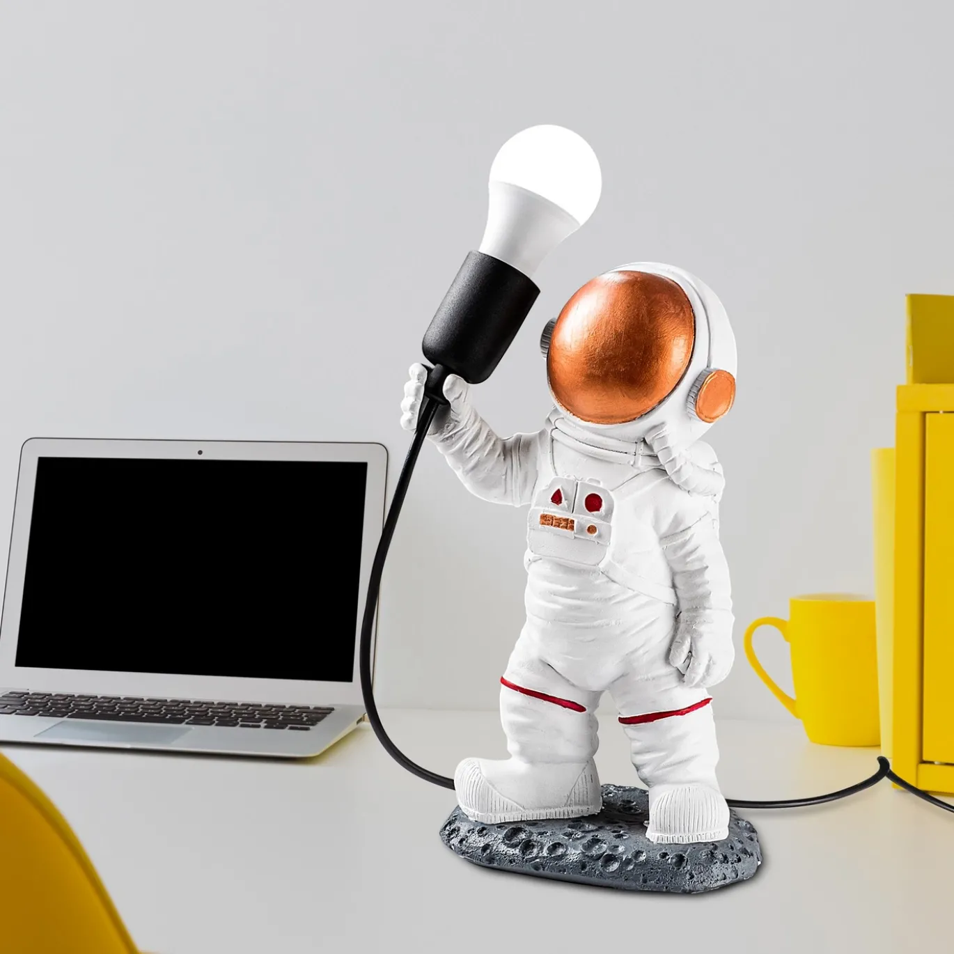 Tafellamp Astronaut Wit/Koper