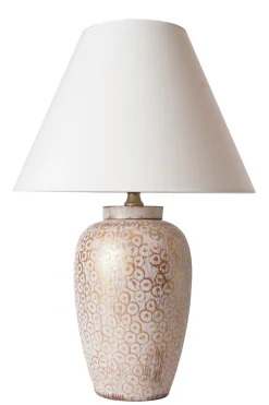 Tafellamp Basalan Wit/Goud