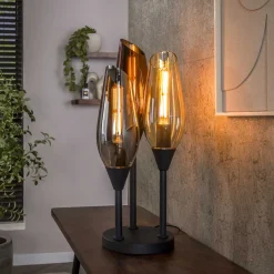 Tafellamp Cocoon 3-lichts Zwart - Giga Meubel