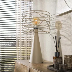 Tafellamp Curl 1-lichts Beige - Giga Meubel