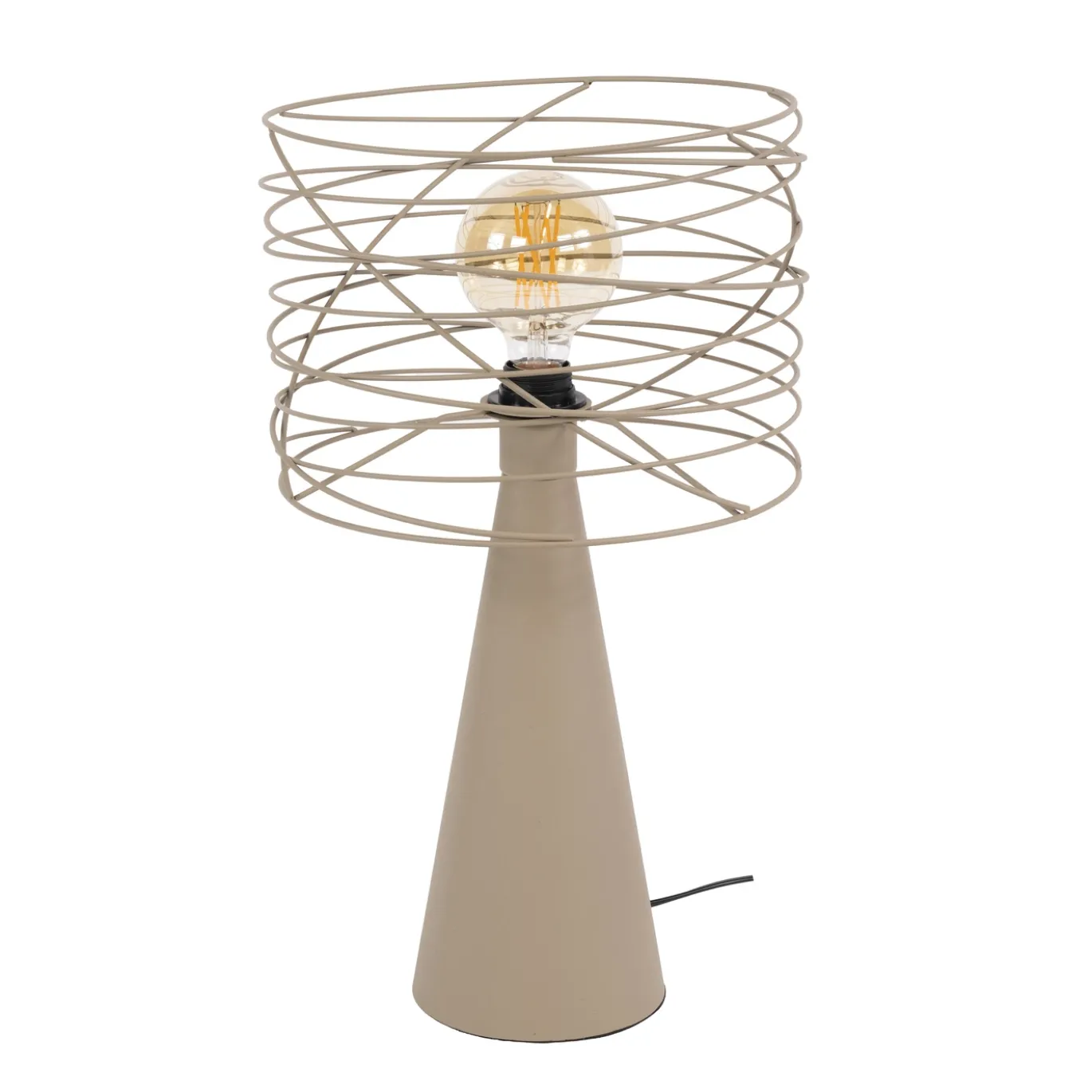 Tafellamp Curl 1-lichts Beige - Giga Meubel