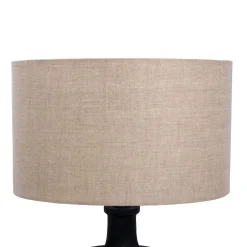 Tafellamp Greta Zwart Hout 40cm - Giga Meubel