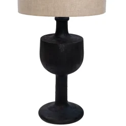 Tafellamp Greta Zwart Hout 40cm - Giga Meubel