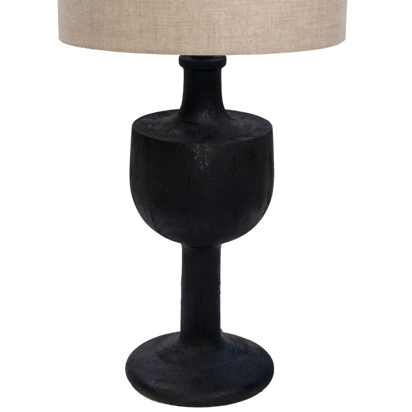 Tafellamp Greta Zwart Hout 40cm - Giga Meubel