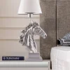 Tafellamp Horse Wit/Zilver