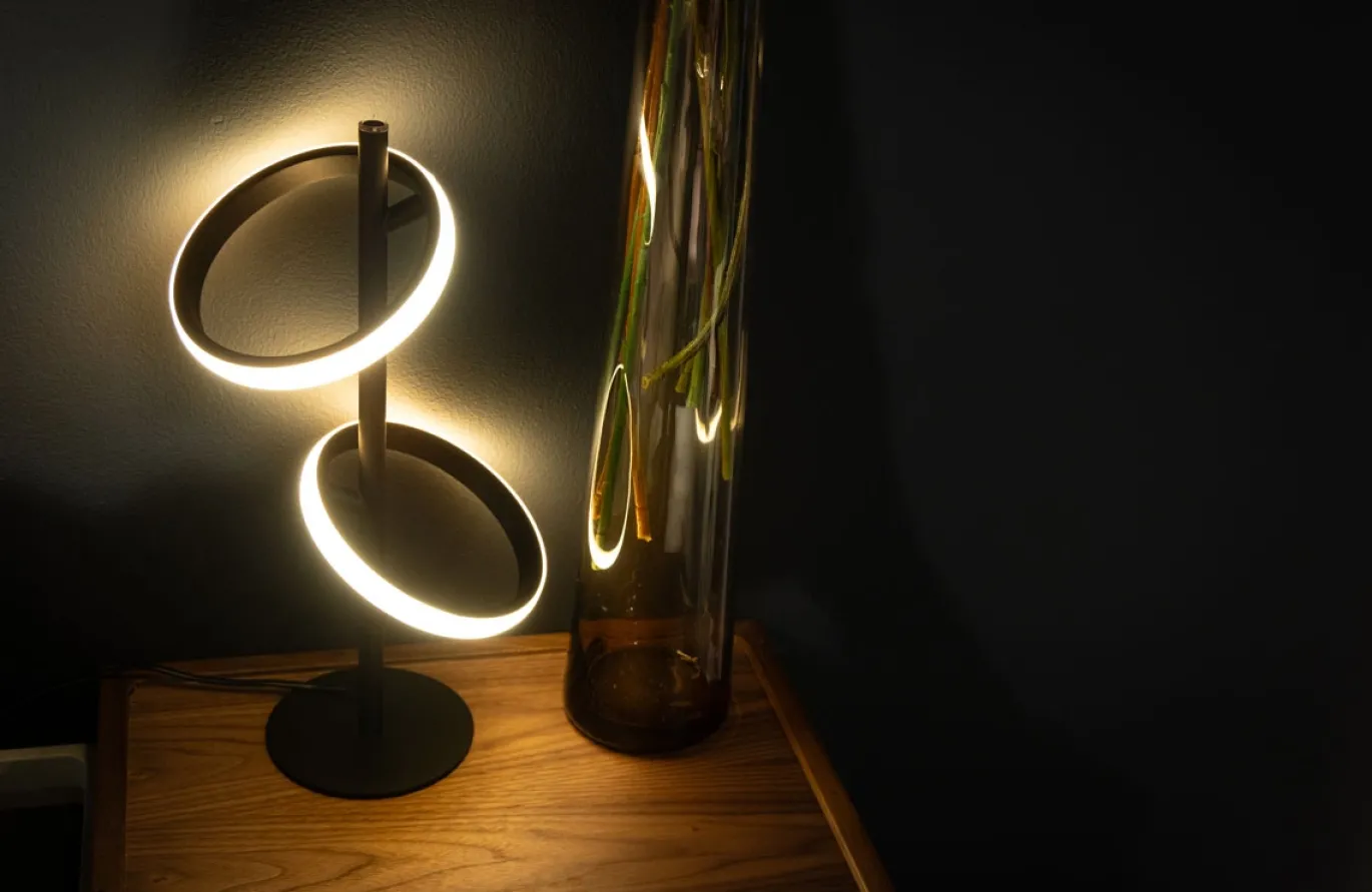 Tafellamp Jaimy LED 2-Lichts Zwart - Giga Meubel