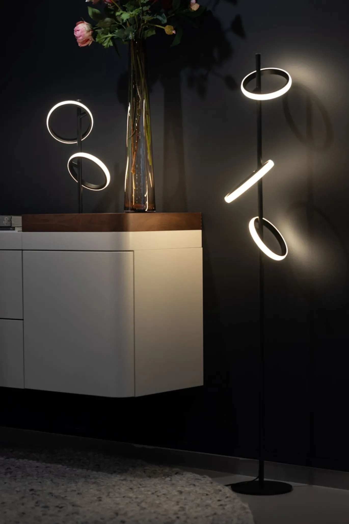 Tafellamp Jaimy LED 2-Lichts Zwart - Giga Meubel