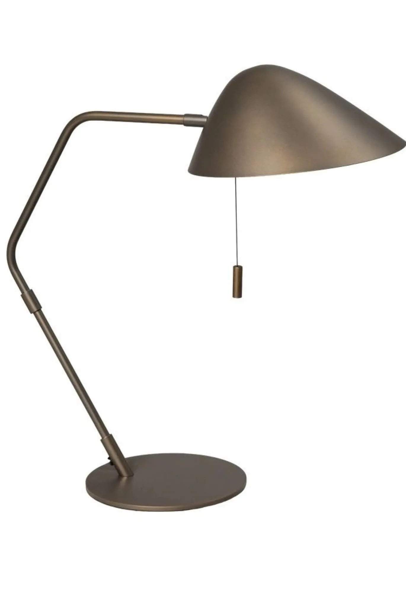 Tafellamp Lotte Anodic Bruin Trekschakelaar 57cm - Giga Meubel