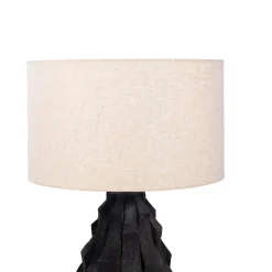 Tafellamp Matteo Zwart Hout 40cm - Giga Meubel