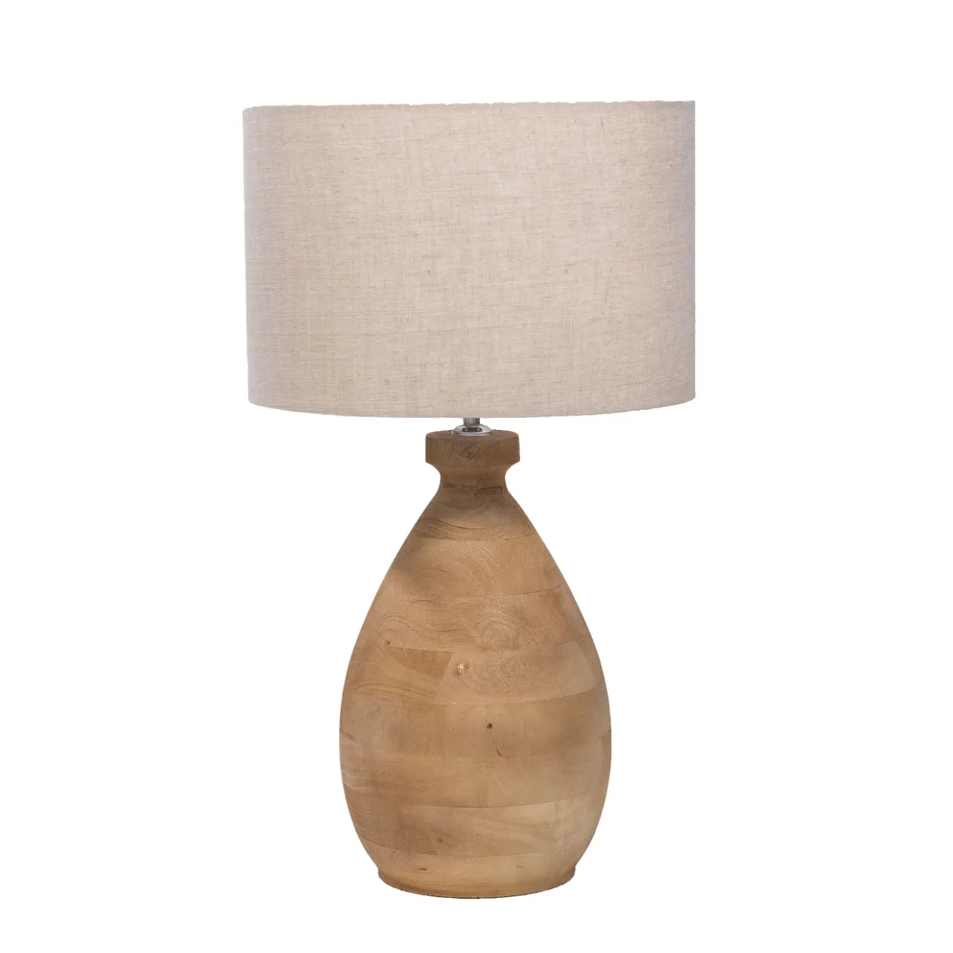 Tafellamp Mattia Naturel Hout 35cm - Giga Meubel