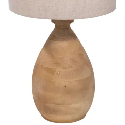 Tafellamp Mattia Naturel Hout 35cm - Giga Meubel
