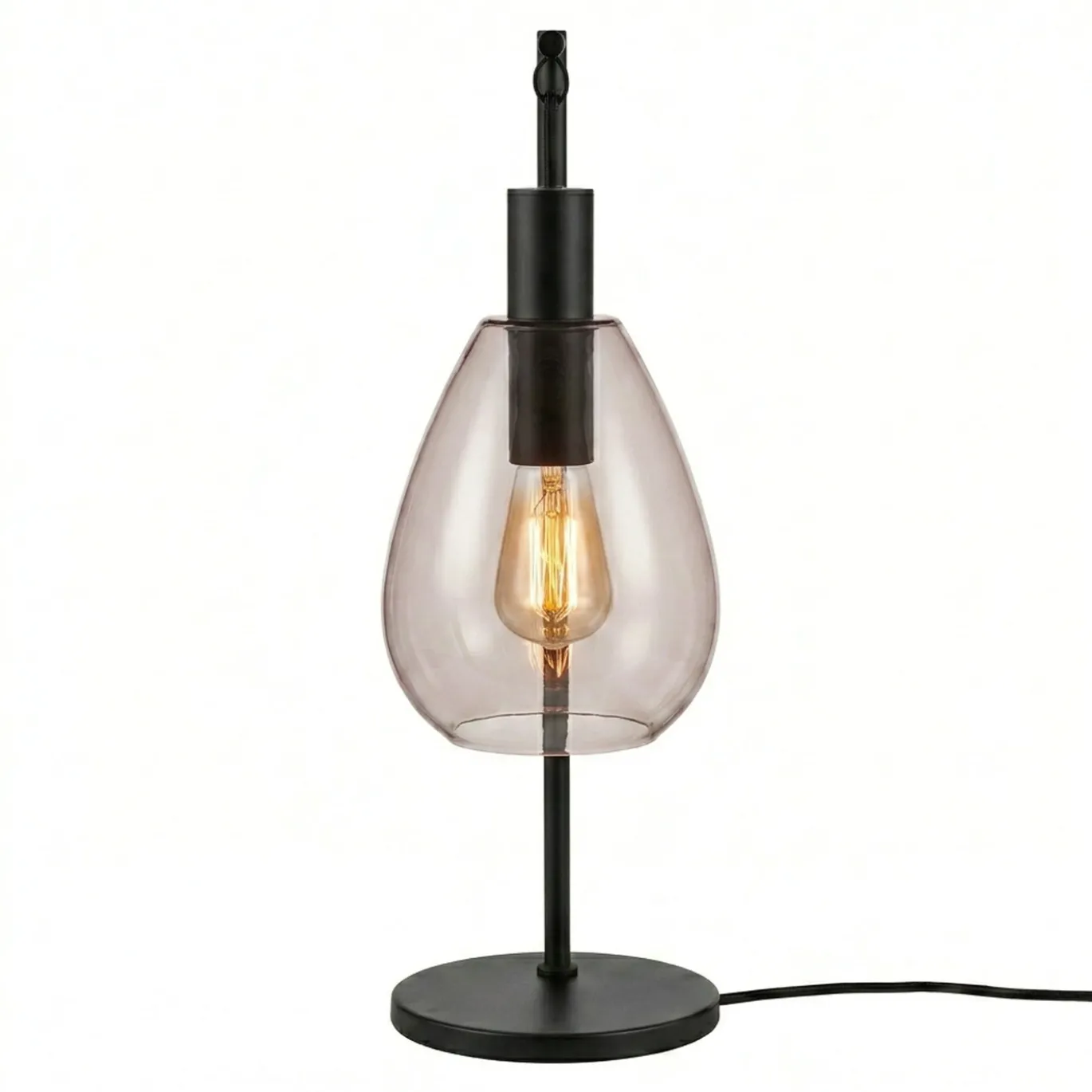 Tafellamp Maud 1-Lichts Smoke Glas - Giga Meubel