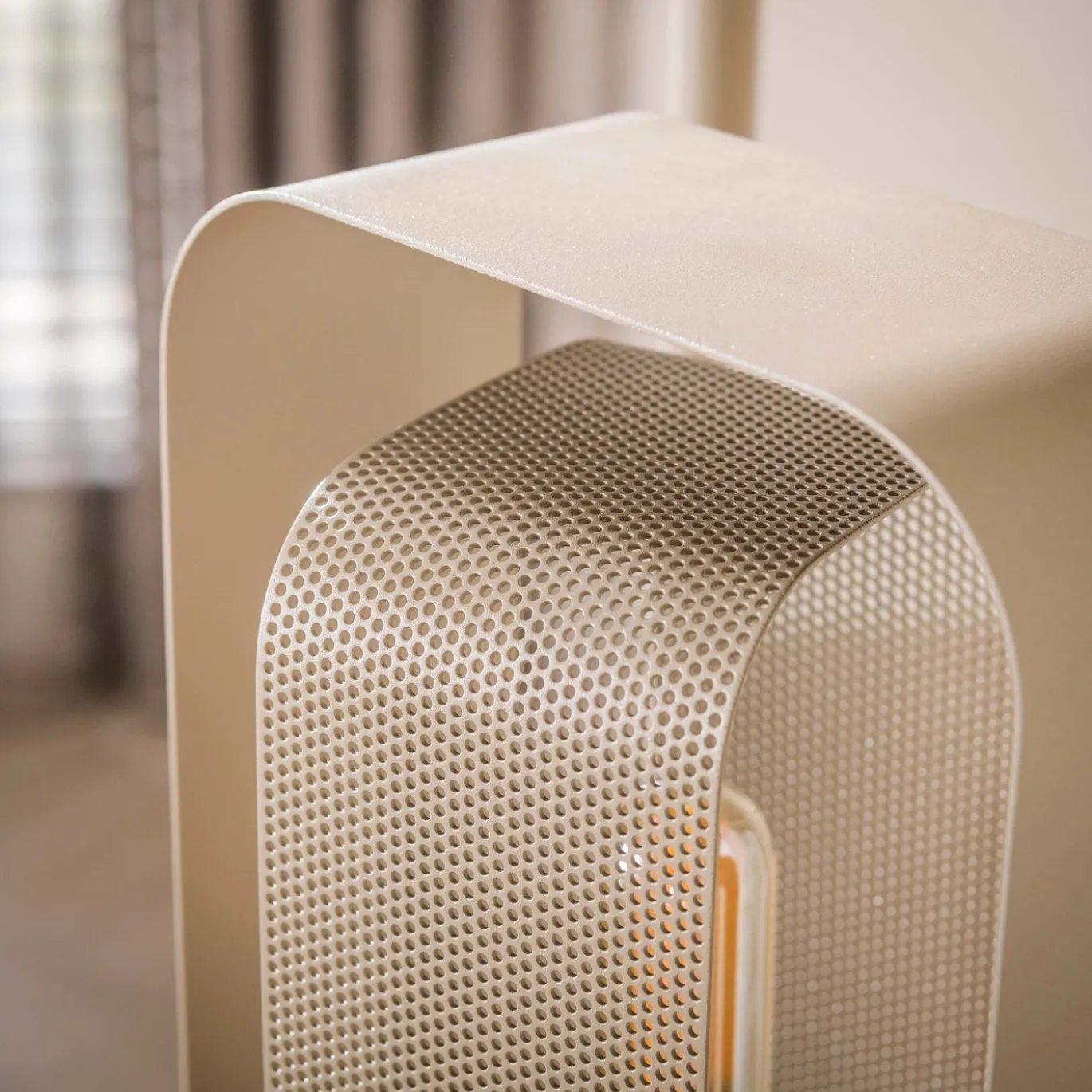 Tafellamp Mesh Rotate 1-Lichts Beige - Giga Meubel