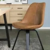 Tenzo Eetkamerstoel Gina/Bess Pu Bruin Zwart