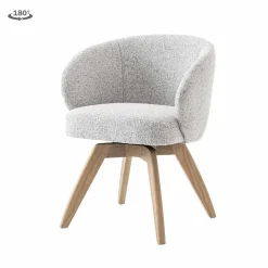 Tower Living Armstoel Brescia Stof Puente 9 Lichtgrijs (draaibaar)