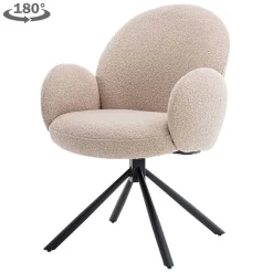 Tower Living Armstoel Imola Stof Ascot 12 Beige (draaibaar)