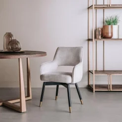 Tower Living Armstoel Lenno Stof Adore 11 Beige (draaibaar)