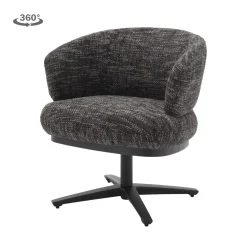 Tower Living Armstoel Perca Lounge Stof Ted 17 Blue-grijs