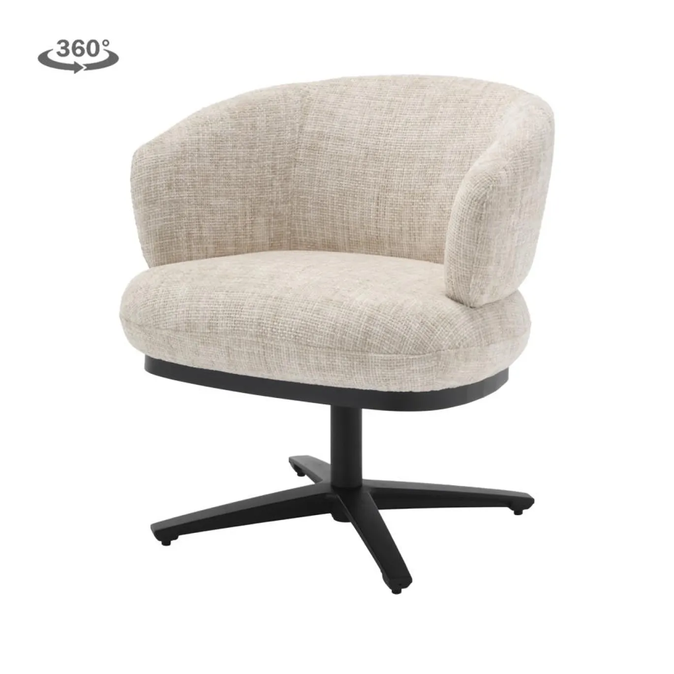 Tower Living Armstoel Perca Lounge Stof Ted 24 Off White