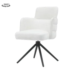 Tower Living Armstoel Rumo Stof Ecru (draaibaar)