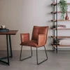 Tower Living Armstoel Seda Stof Cherokee 8 Cognac