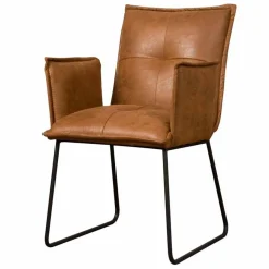 Tower Living Armstoel Seda Stof Cherokee 8 Cognac