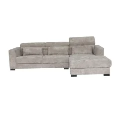 Tower Living Bank Brighton 3-al Zits + Chaise Longue R Fabric 17 Taupe