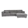 Tower Living Bank Brighton 3-al Zits + Chaise Longue R Fabric 19 Lichtgrijs