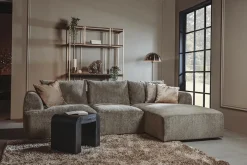 Tower Living Bank Canterbury 2,5-al Zits + Chaise Longue R Mona 120 Taupe