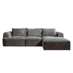 Tower Living Bank Canterbury 2,5-al Zits + Chaise Longue R Mona 464 Cement Grijs