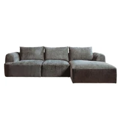 Tower Living Bank Canterbury 2,5-al Zits + Chaise Longue R Mona 464 Cement Grijs