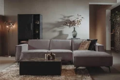 Tower Living Bank Leeds 2,5-al Zits + Chaise Longue R City 453 Moss Grijs