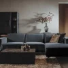 Tower Living Bank Leeds 2,5-al Zits + Chaise Longue R City 464 Black Blue