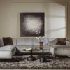 Tower Living Bank Leeds Chaise Longue L 2,5-zits Ottoman R Touch 27 Lichtgrijs