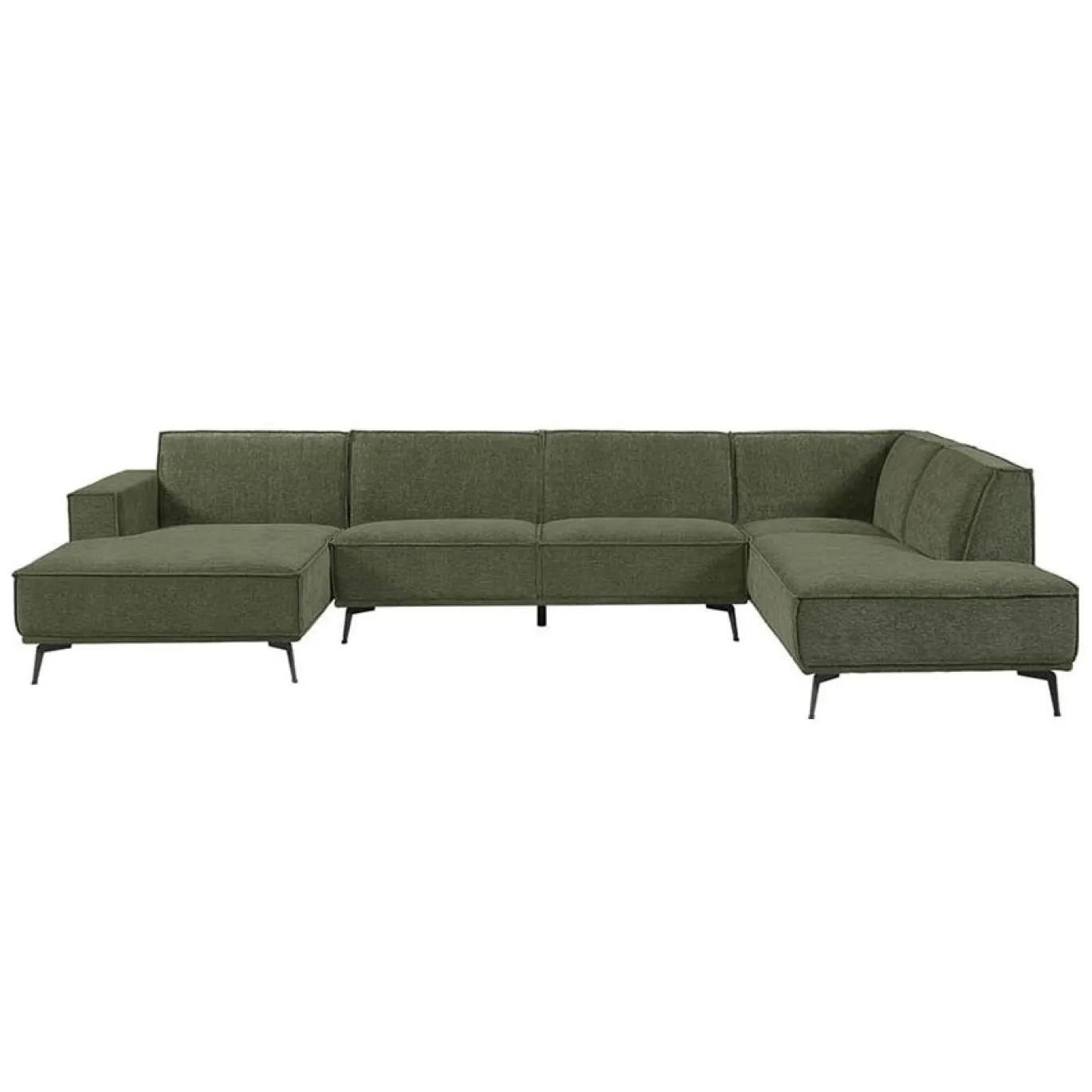 Tower Living Bank Leeds Chaise L 2,5-zits Ottoman R City 355 Bottle Groen