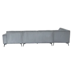 Tower Living Bank Leeds Chaise Longue R 2,5-zits Ottoman L Touch 27 Lichtgrijs