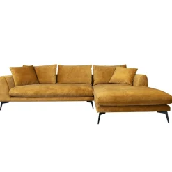Tower Living Bank Nottingham 2,5-al Zits + Chaise Longue R Adore 15 Geel Oranje