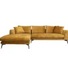 Tower Living Bank Nottingham 2,5-ar Zits + Chaise Longue L Adore 15 Geel Oranje