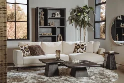 Tower Living Bank Prescot 2,5-zits-al + Chaise R Sahara 120 Zand