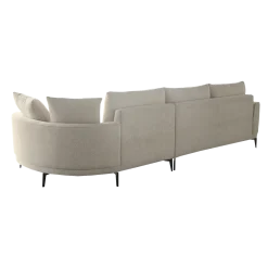 Tower Living Bank Prescot 2,5-zits-al + Chaise R Sahara 120 Zand